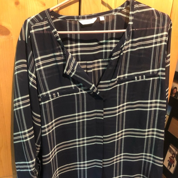 Sheer plaid blouse - Picture 1 of 4